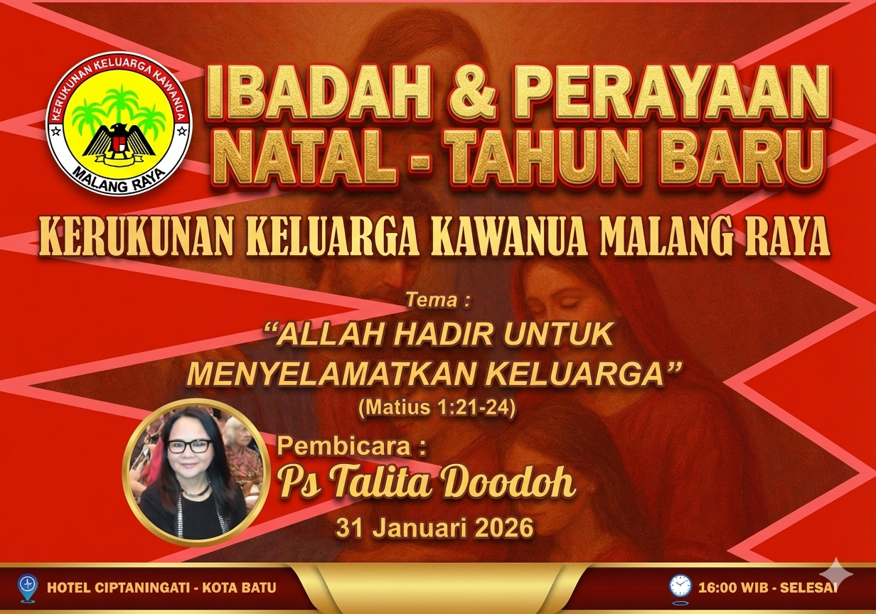 Menyongsong Ibadah & Perayaan Natal – Tahun Baru Kerukunan Keluarga Kawanua Malang Raya