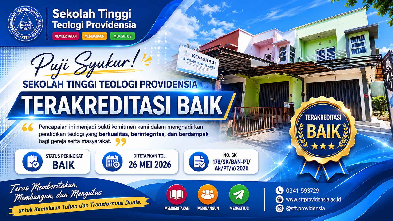 Ahkirnya Mendapatkan Akreditasi Institusi (B)